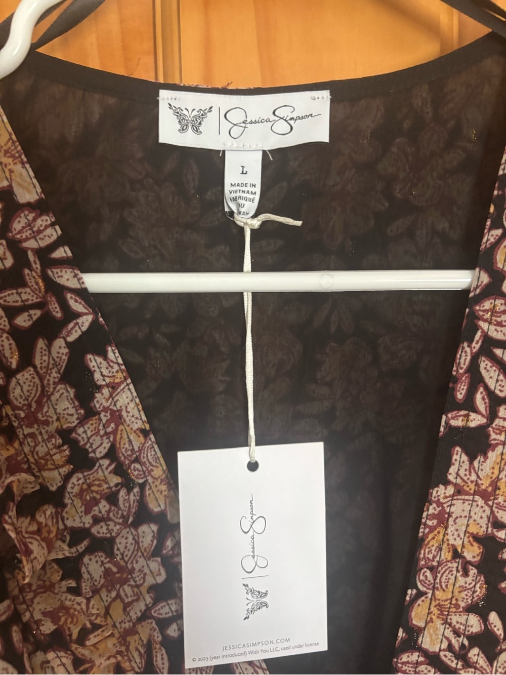Jessica Simpson dress with Beige and Pink Floral Print